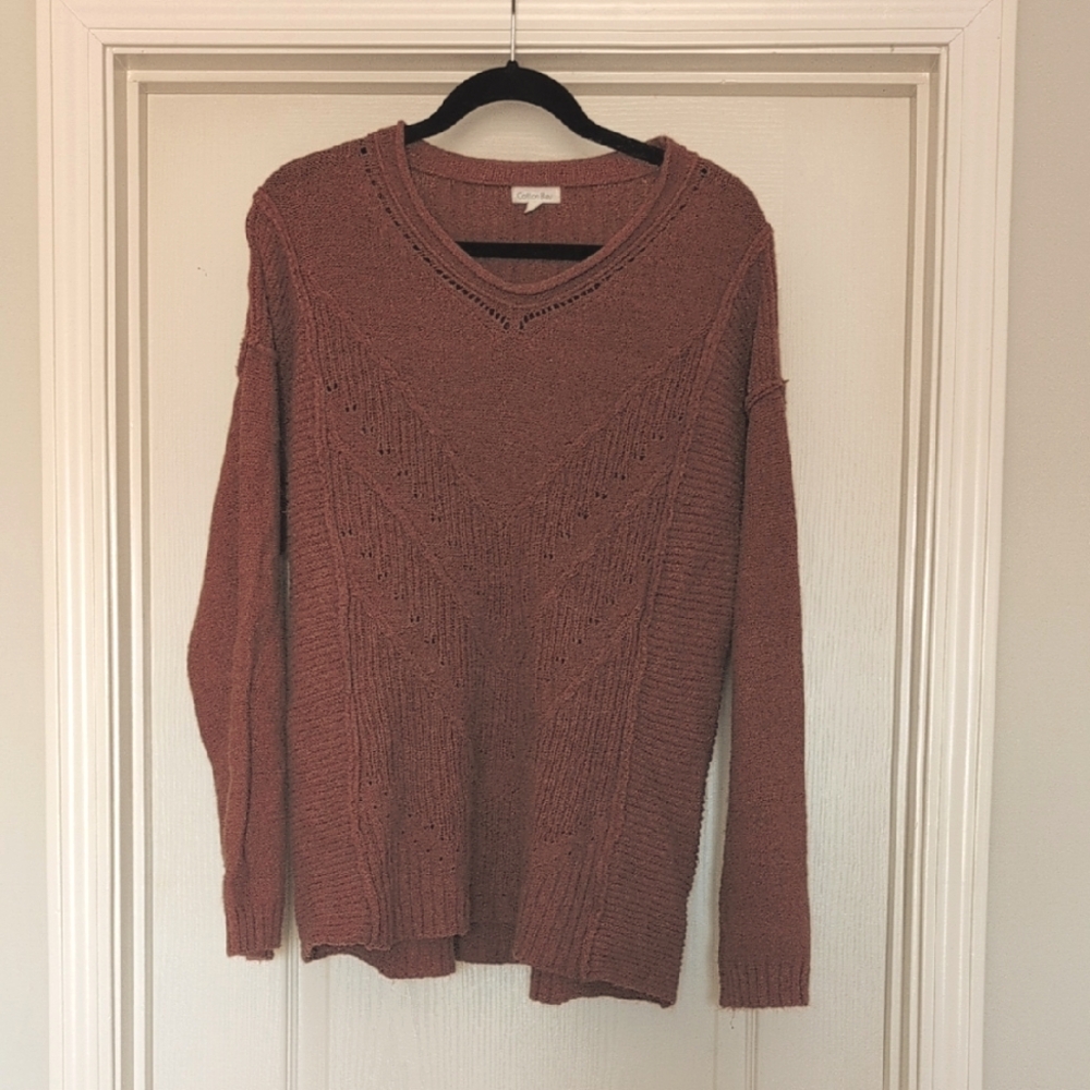 Burnt Orange Boutique Knit Sweater